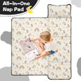 thumbnail image 4 of Unicorn and Star Beige Pattern Teens Toddler Nap Mat with Pillow, Sleeping Mat Bag for Preschool Daycare 60"x20", 4 of 6