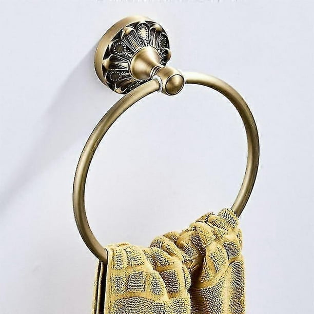 Antique Towel Ring Bronze Bathroom Shower Bath Towel Holder Wall Mounted Round Hand Towels Ring