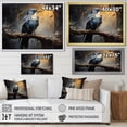 thumbnail image 4 of Designart "Midnight Floral Melody of Bird II" Animals Framed Wall Art Decor - Modern Farmhouse Blue Hummingbird Hallway Framed Wall Art Decor, 4 of 6