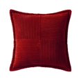 thumbnail image 1 of Housses de Coussin en Velours Côtelé avec Empiècements Housses de Coussin de Canapé Douces Rayées Décoratives Texturées Rouges, 1 of 6