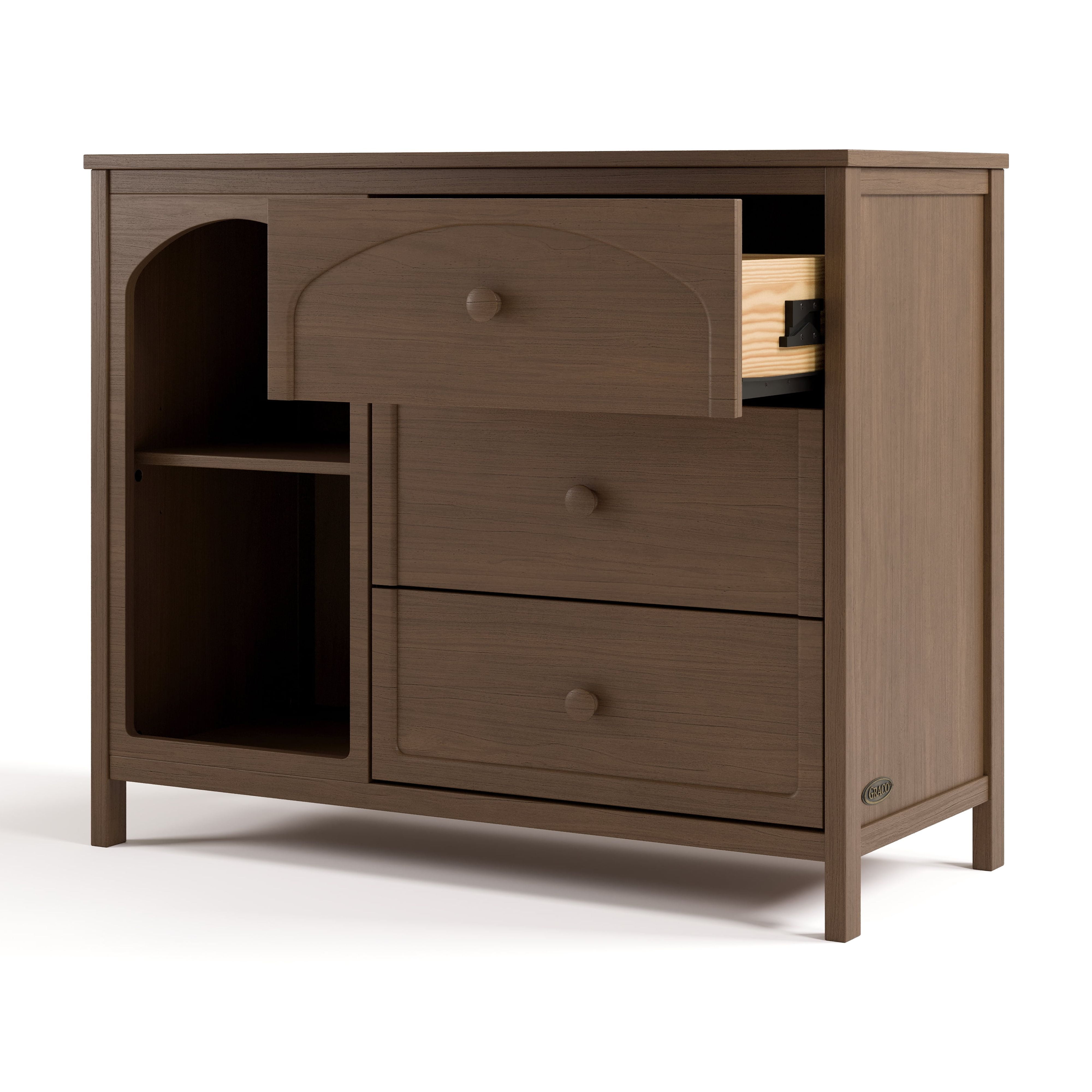 Graco Olivia 3 Drawer Combo Dresser, Hazelnut