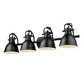 thumbnail image 1 of Golden Lighting Duncan 4 Light Bath Vanity Matte Black Damp Rated Incandescent, 1 of 7