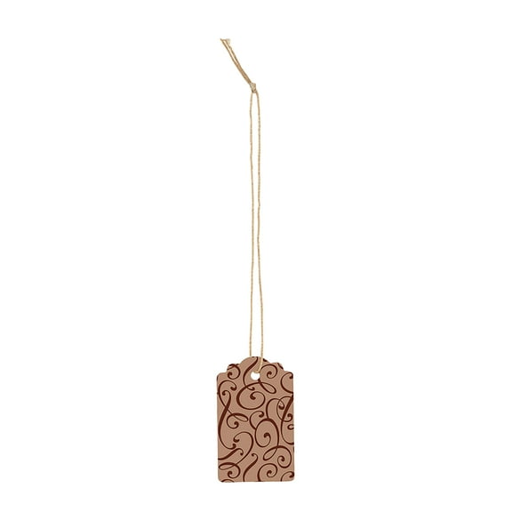 SSWBasics Small Oval Cocoa Style String Price Tags (1½”H x 1”W) - Pack of 500