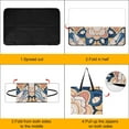 thumbnail image 4 of Colorful Floral Bohemia Waterproof Picnic Blanket with Foldable Zipper, Suitable for Outdoor Use, Suitable for Travel, Camping, Beaches, Parks, Grasslands, Picnic Blanket Accessories, 4 of 8