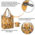 thumbnail image 4 of 5 Pack Foldable Shopping Bag,Halloween Icons Pattern Reusable Grocery Bags with Pockets,Large Reusable Tote Bags with Handles Waterproof & Lightweight, 4 of 6