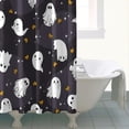 thumbnail image 4 of Dark Halloween Ghosts with Stars Shower Curtain 72"x72" ,Bathroom Decorative Shower Curtains Set with 12 Hooks,Modern Waterproof Washable Shower Curtain, 4 of 6
