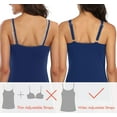 thumbnail image 5 of Women's Camisole Cotton Tank Top with Shelf Bra Adjustable Wide Strap Basic Undershirt, 5 of 7