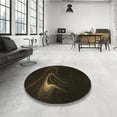 thumbnail image 4 of Ahgly Company Machine Washable Indoor Square Transitional Night Black Area Rugs, 3' Square, 4 of 7