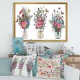 thumbnail image 3 of Designart 'Transparent Vases With Bouquets of Wildflowers II' Farmhouse Framed Art Print, 3 of 4