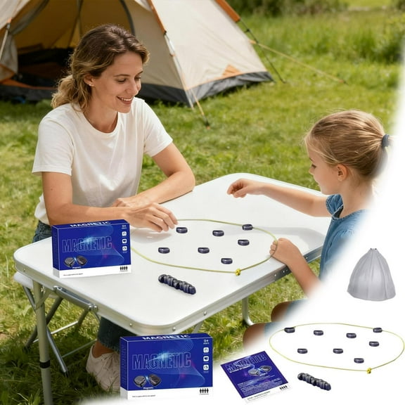 String & Stones Strategy Board Game, Portable Intellectual Game for Family Game Night, Logic Puzzle for All Ages with Storage Bag