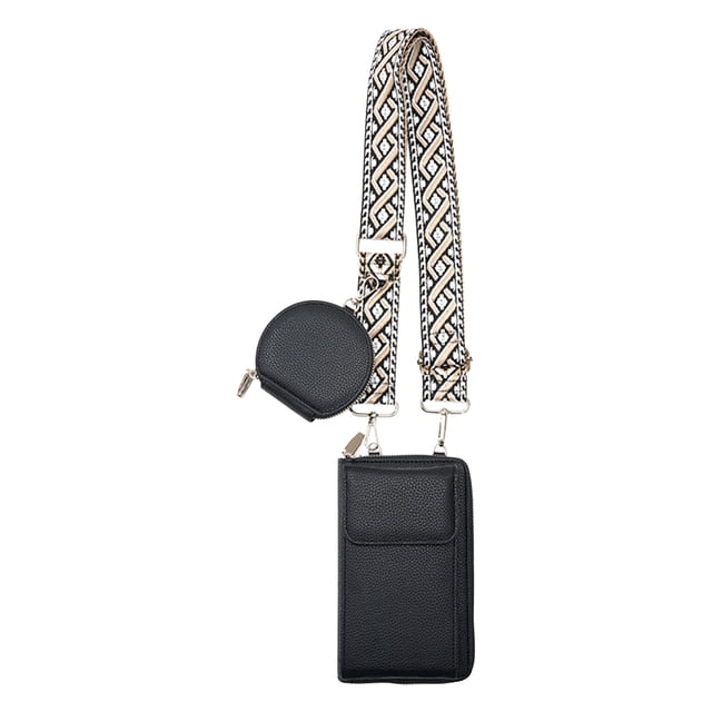 Cartera pequeña de piel para teléfono móvil, bandolera para mujer, con ranuras para tarjetas, mini monedero, moderno soporte para teléfono móvil para viajes, compras y uso diario.