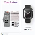thumbnail image 4 of Case Compatible for Apple Watch Series 8 Series 7 45mm with Tempered Glass Screen Protector, Ultra-Thin Shockproof TPU Bumper Overall Protective Cover for iWatch S8 S7 (Black, 45mm), 4 of 5