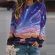 thumbnail image 2 of Moda mujer imprimir manga larga cómoda transpirable o-cuello camisa Tops Fridja  hkj3220, 2 of 8