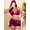Multicolor, variant on 4pcs Plus Size Women Tie-Dye Print Bikini Set With Ruched Mesh Mini Skirt, Headwrap, Beach Swimsuit Set