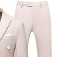 thumbnail image 3 of TMOYZQ Mens Suits Slim Fit 2 Piece Double Breasted Blazer Tuxedo Suit Set for Men Fall Casual Wedding Business Office Outsuit on Clearance, 3 of 7