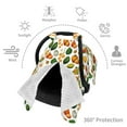 thumbnail image 6 of Yiaed Lemon Fruits Vegetables Print Baby Car Seat Canopy Carrier Cover, Breathable Nursing Cover for Breastfeeding,Multi-Use Infant Carseat Stroller Cover, 6 of 7
