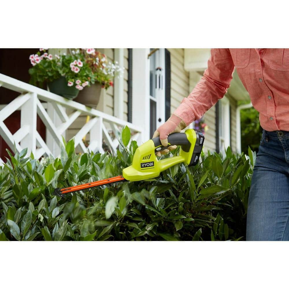 RYOBI ONE+ 18-Volt Lithium-Ion Battery Grass Shear % Shrubber Trimmer-Tool Only