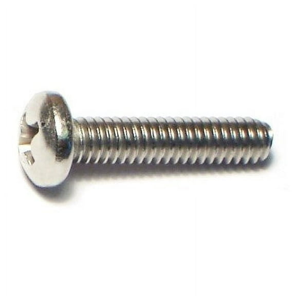 #8-32 x 3/4" 18-8 Stainless Steel Coarse Thread Phillips Pan Head Machine Screws MSPSS-134