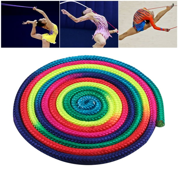 Colorful Gymnastics Rope Aerobics Skipping Rope Gradient Rhythmic  Gymnastics Arts Jumping Rope for Sports Training Exercise Fitness
