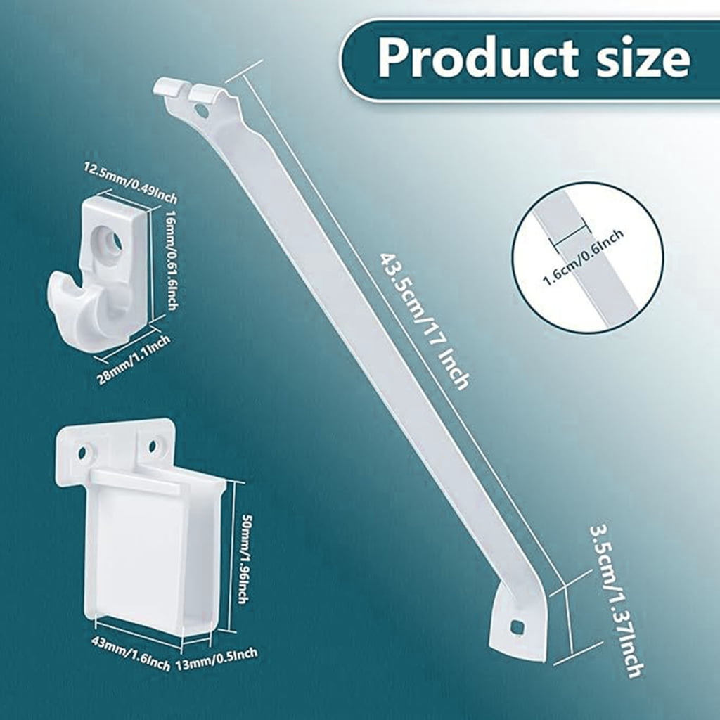 Sturdy Plastic 12Inch Wire Shelf Brackets for Home and Garage Daily Use