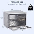thumbnail image 3 of AKDSteel 24 Inch Heavy Duty Aluminum Diamond Plate Tool Box - Lockable Waterproof Truck Storage Chest With Sliding Shelf, Organizer for Pickup Trucks, RV, Trailers, 3 of 7