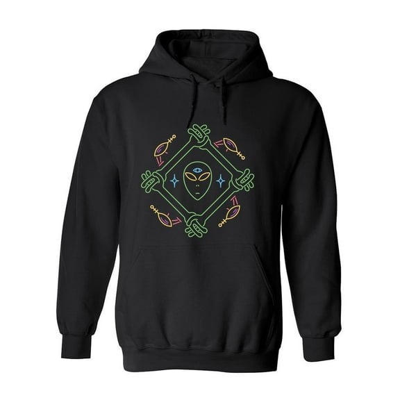 Alien Brotherhood Design Hoodie Men -Image by Shutterstock, Male Medium
