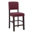 thumbnail image 1 of Linon FBA_ Monaco Tabouret, 24 Pouces, Rouge Foncé, 17.75 Pouces L x 19.5 Pouces P x 38 Pouces h, Espresso, 1 of 10