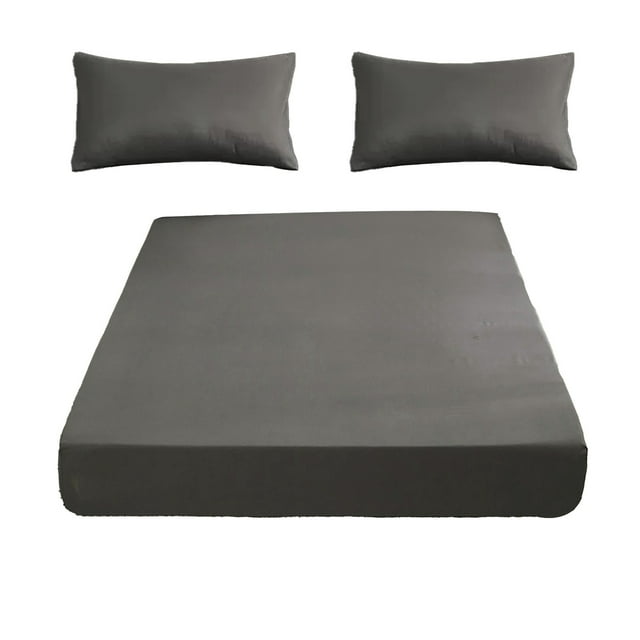 Tauxra Fitted Sheet Set 200x150cm Non Slip All Inclusive Mattress Protection Soft Fiber For Bedroom^^1.