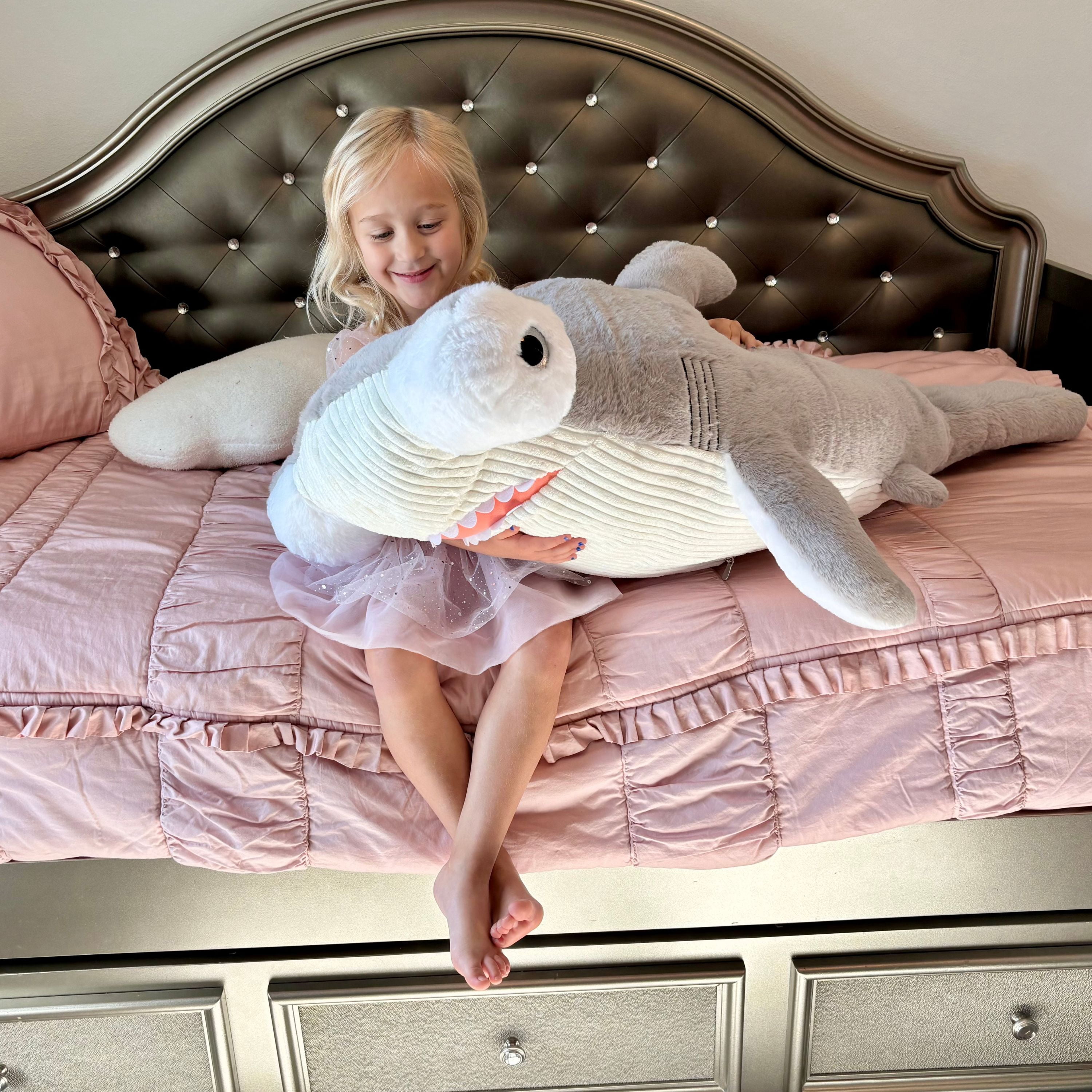 MaoGoLan 43'' Hammerhead Shark Stuffed Animal Giant Shark Pillow Plush Toy