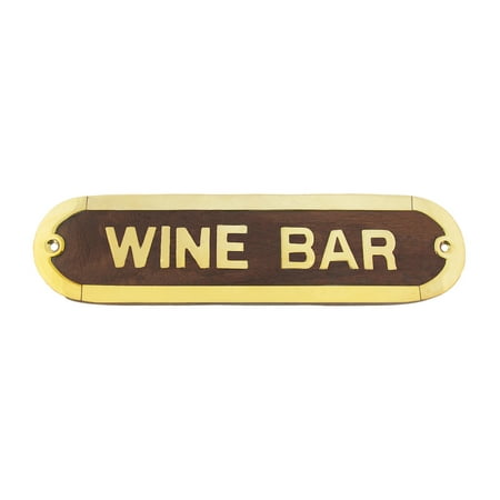 vineyard plaque cellar brass pub wine indoor bar wood sign decor