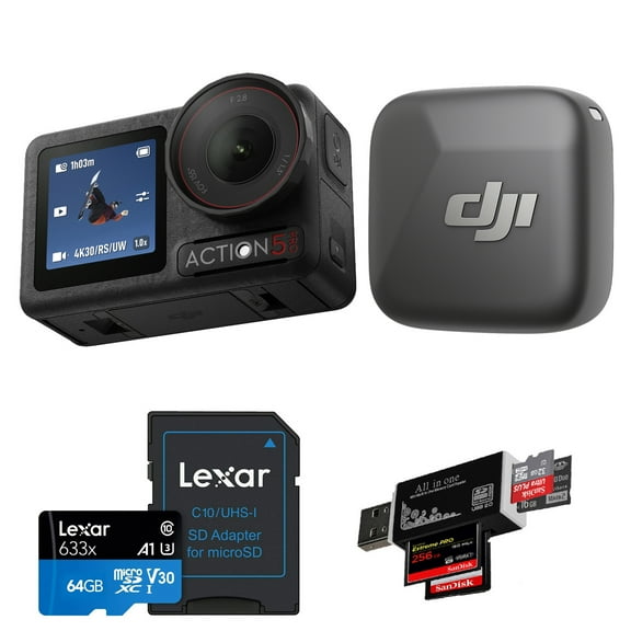 DJI Osmo Action 5 Pro Camera Vlog Combo with Mic Mini Clip-On Transmitter
