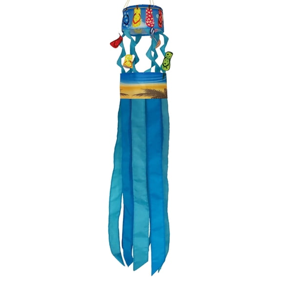 In the Breeze 4684 — Flip Flop Beach Twistair Windsock, 40-inch Outdoor Décor
