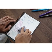 Rocketbook Core Smart Reusable Executive Size Notebook, 6 x 8-4/5, Line Ruled, 18 Sheets, Black