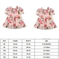 thumbnail image 7 of Toddler Baby Girls Flower Print Ruffles Princess Dress Sundress Clothes Outfit, 7 of 7