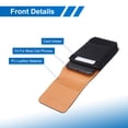 thumbnail image 3 of Unique Bargains Phone Belt Holder Case for 6.6-7.2' Cell Phones, XXL Vertical Grain Leather Phone Belt Pouch, Black, 3 of 6