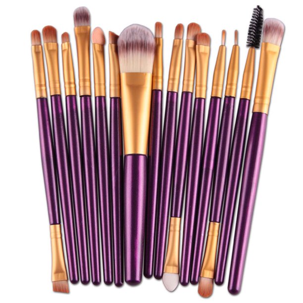 Worallymy 15pcs/set Sombra de ojos Cosmético Maquillaje Pinceles Set Lip Eyebrow Brush Kits Worallymy JD735801309