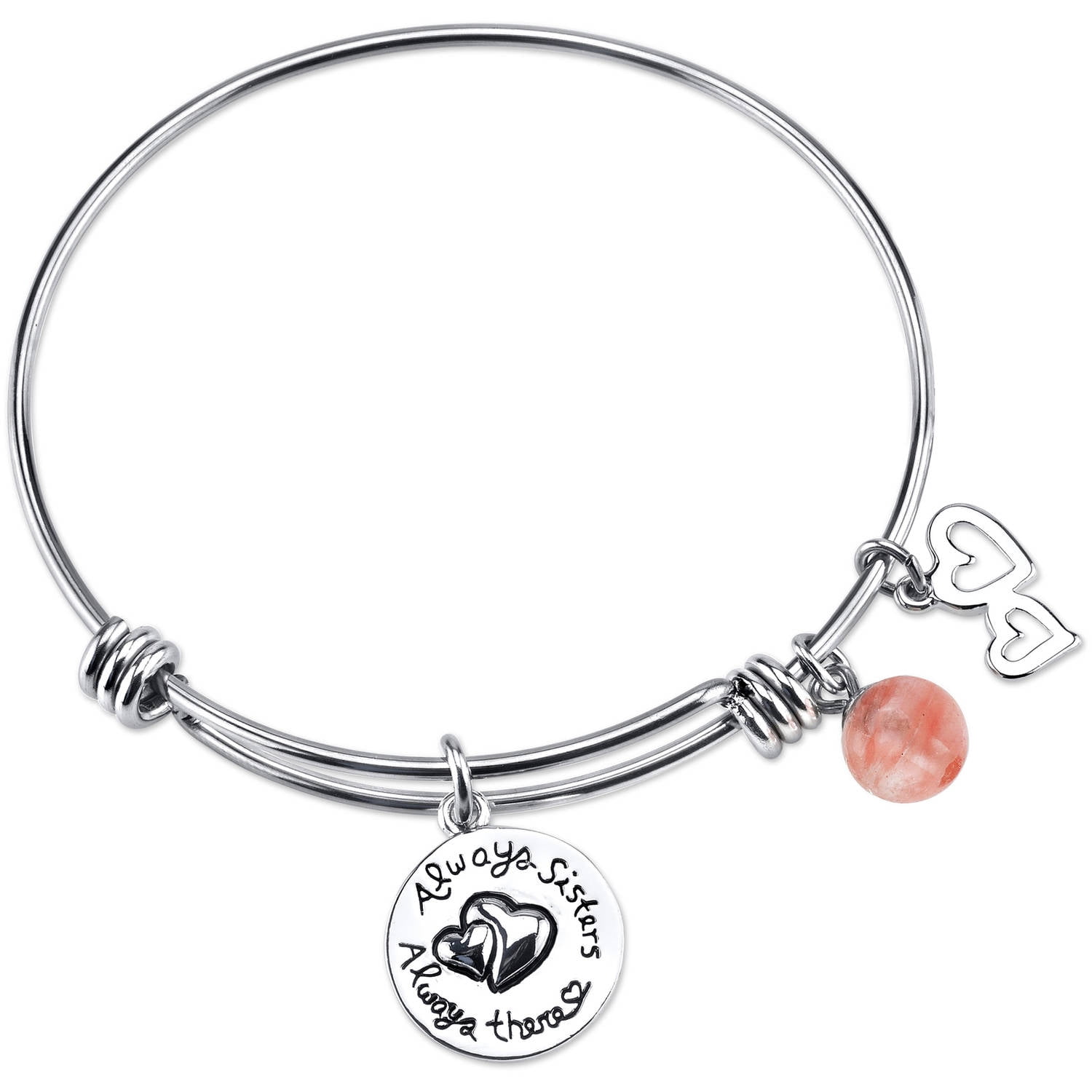 Stainless Steel Expandable Always Sisters There Bangle Stainless Steel Expandable Always Sisters There Bangle Bracelet