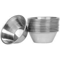 Soro Essentials- Set of 12 Stainless Steel 1.5 oz. Dipping Sauce Cups- Condiment Cups Individual Round Ramekin Small Metal Portion Cups for Kitchen Restaurant Camping BBQ Party Seafood