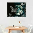 thumbnail image 2 of Autua Butterfly Moon Digital Art Canvas Wall Decor for Home 16x12in, 2 of 6
