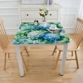 thumbnail image 3 of BANET  Square Tablecloth, Blue Floral Table Cloth for Square Table, Waterproof Spring Tablecloth Wrinkle Free for Patio, Card Table, Party Decor White, 3 of 7