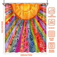 thumbnail image 4 of Ikfashoni Quotes Flower Shower Curtain with Hooks, Colorful Sun Waterproof Fabric Bath Curtain, 72"X72", 4 of 8