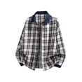 thumbnail image 3 of Tauxra Men's Casual Button Down Shirts Long Sleeve Plaid Print Shacket for Men Lightweight Spring and Fall Outdoor Tops, 3 of 5