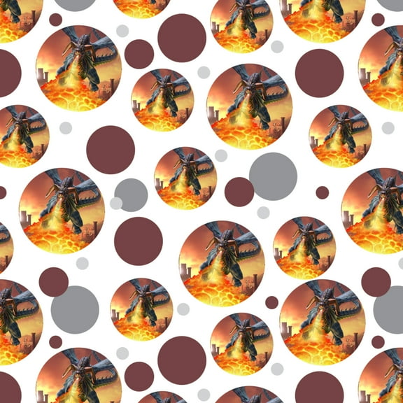 Flying Dragon Fire Breathing Fantasy Premium Gift Wrap Wrapping Paper Roll