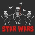 thumbnail image 2 of Men's Star Wars Halloween Vader Skeletons Graphic Tee Charcoal Medium, 2 of 5