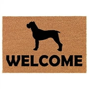 Coir Doormat Front Door Mat New Home Closing Housewarming Gift Welcome Cane Corso (24" x 16" Small)