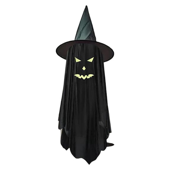 Halloween Decorations Outdoor Indoor, Hanging Spooky Ghost Decorations with Glowing Face, Hanging Ghost Halloween Decor for Yard Porch Garden Lawn Party