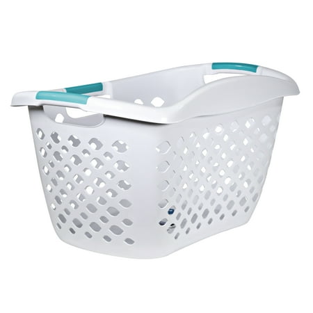 Home Logic 1.8 Bushel Hip Grip Laundry Basket, White