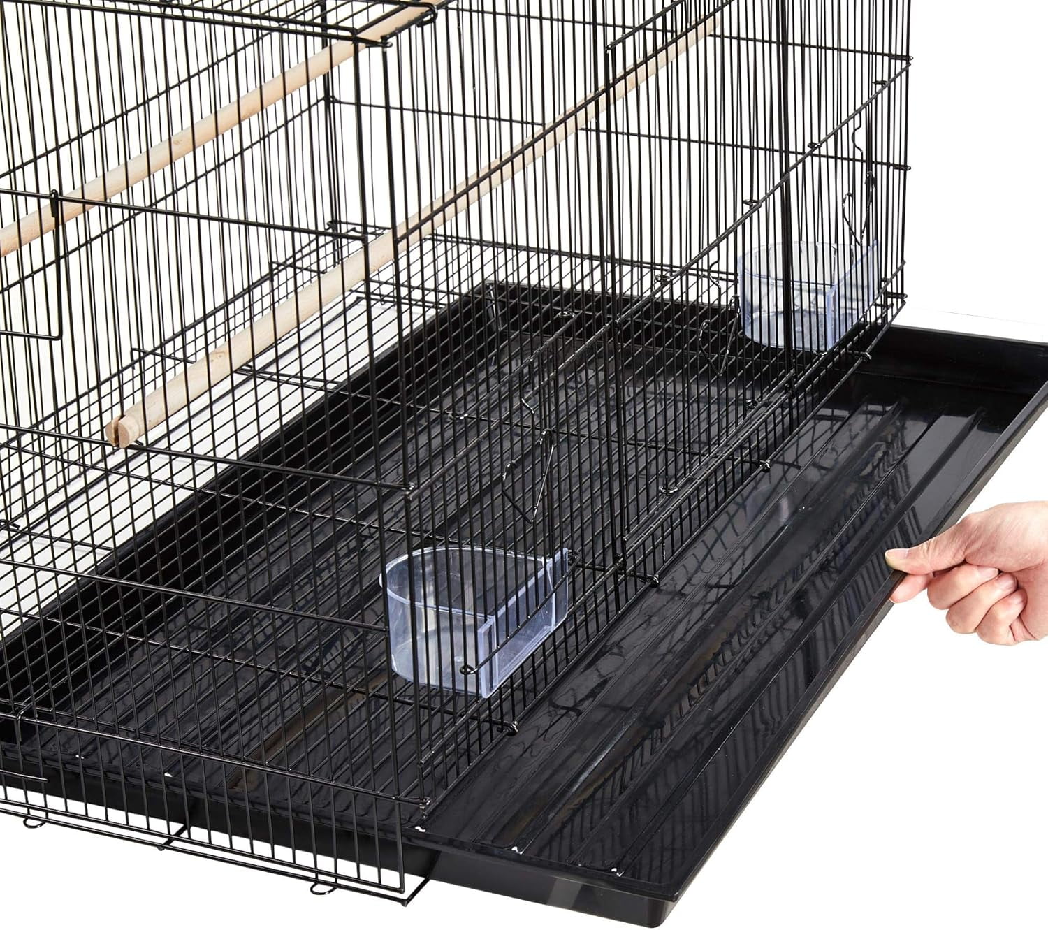 WSWJY Pet Products Stackable Rectangle Flight Bird Cages for Small Birds Parrots Parakeets Cockatiels Conures Budgies Lovebirds Canaries Finches w/Slide-Out Tray