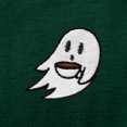 thumbnail image 2 of Dalix Spook a Latte Ghost Embroidered Relaxed Heavy Soft Cotton T Shirt Mens in Forest Green 2XL XX-Large, 2 of 5