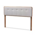 thumbnail image 1 of Baxton Studio Palina Mid-Century Wood Tufted Full Headboard in Light Gray, 1 of 7
